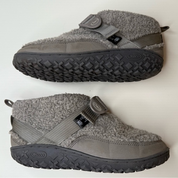 Chaco Kids Ramble Fluff Slippers Gray Size 5.5 - Picture 13 of 16